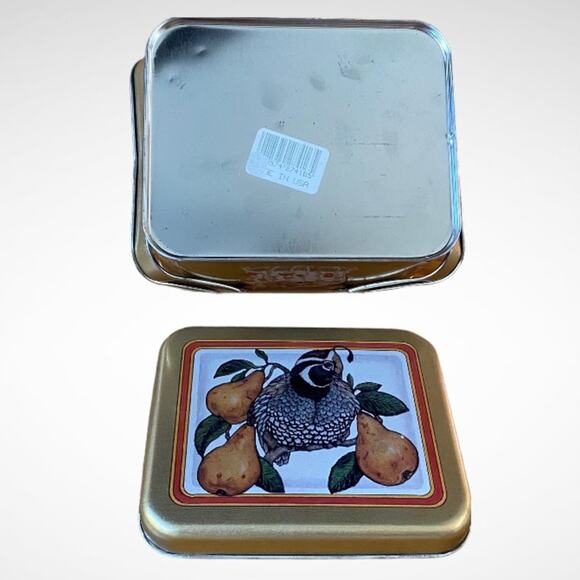 Jan Brett Studio 1986 Twelve Days of Christmas Metal Covered Basket Container - Picture 12 of 12